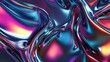 © Suphawan - A blend of fluid metallic hues and bright colors, forming a shiny, abstract liquid metal pattern.