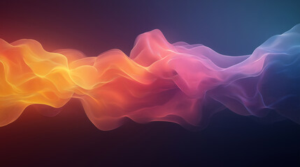 Sticker - A colorful wave of light with orange and pink colors