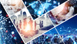 © metamorworks - Collage of various business and technology concepts. Wide angle visual for banners or advertisements.