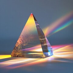 Sticker - Glass pyramid casting a rainbow.