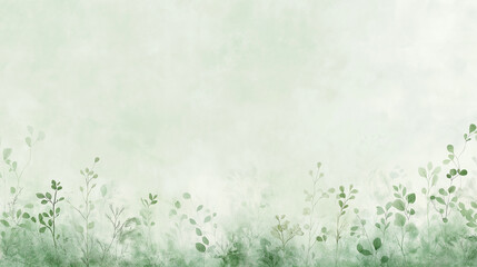 Poster - A green background with a bunch of leaves and grass