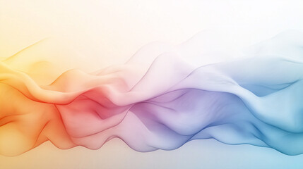 Poster - A colorful wave of fabric with a rainbow of colors