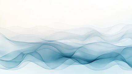 Wall Mural - The image is a blue wave with a white background