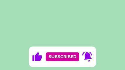 Wall Mural - subscribe button animation triadic color, subscribing animation, like, and notification buttons, ani