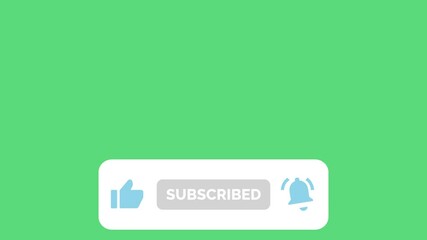 Wall Mural - subscribe button animation pastel color, subscribing animation, like, and notification buttons, anim