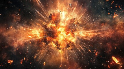 Poster - Explosion and slashing effect background graphic in a 16 9 format