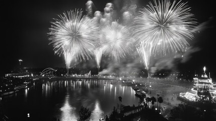 Poster - Vintage Firework Display