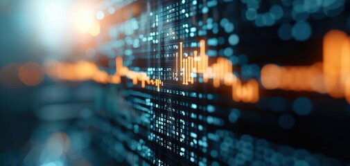 Poster - Close-up of a computer screen showing investment portfolio analysis, Photorealistic, Soft lighting, Digital illustration, Detailed graphs