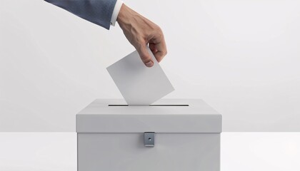 a lifelike 3d render of a hand delicately placing a voting ballot, symbolizing the power of choice a