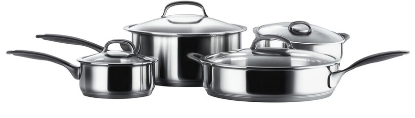 A set of cookware on sale for Cyber Monday. on transparent background