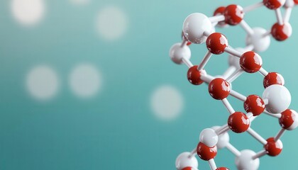 molecular dna with chemical bonds, hightech theme, 3d illustration