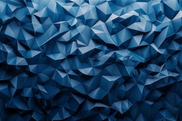 Wall Mural - abstract texture dark blue background banner panorama with 3d geometric triangular gradient shapes