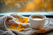 © Mikhail - Cozy Autumn Morning with a Cup of Hot Coffee
