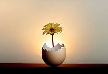 Poster - time lapse egg bloom a time lapse video of a flower blooming fro
