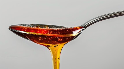 Canvas Print - A spoon dripping honey