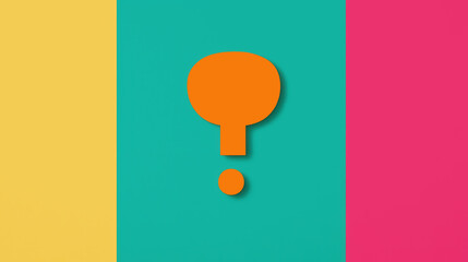 Canvas Print - vibrant abstract inquiry icon, a visually striking representation of curiosity, featuring bold color