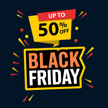 Black Friday Sticker flat design