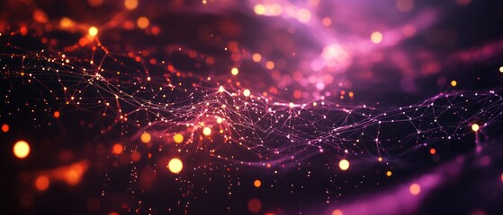 Futuristic plexus glowing technology background.
