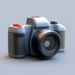 Wall Mural - 3D camera Icon: Camera and Image Capture Illustration Logo