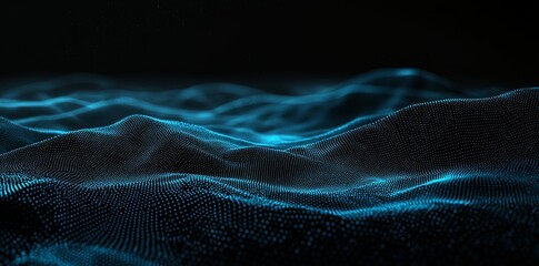 A digital network grid with a blue abstract technology background