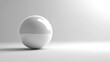 © Popelniushka - Minimalist White Sphere on Enigmatic White Background