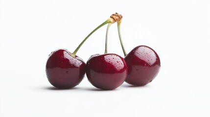 Cherry isolated stock photo on white background