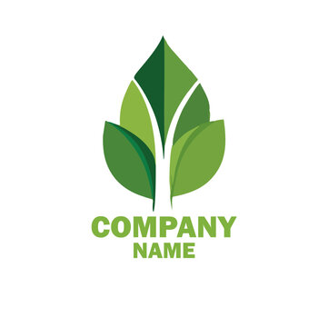 Elegant abstract tree logo featuring symmetrical leaves set against a smooth blue to pink gradient background, ideal for branding, environmental themes