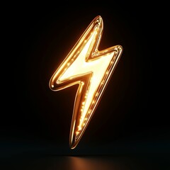 Poster - Glowing Lightning Bolt