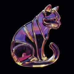 Wall Mural - Glass Cat