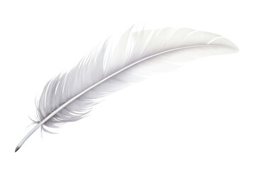 Sticker - PNG Feather white white background lightweight.