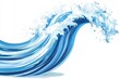 © typepng - Isolated abstract blue wave flow line design on white background. Modern concept for presentation, banner, backdrop. Soft dynamic swoosh illustration concept.