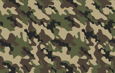 Wall Mural - camouflage army pattern, vector texture, modern military background