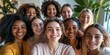 © Big - Diverse Team Selfie: Smiling Multiracial Colleagues in Office Setting. Professional Portrait Capturing Unity, Happiness, and Internship Atmosphere. Marketing Campaign Wallpaper for Workplace Diversity