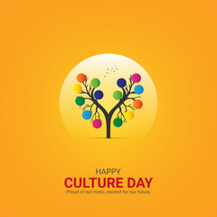 Wall Mural - Creative Culture Day ads design. Culture Day, Celebrated in United States in November 7, vector, 3d illustration