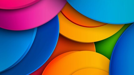 Sticker - A colorful background with many different colored circles