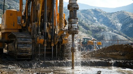 Experienced well driller precisely operating heavy machinery to bore a new water source, their expertise in groundwater extraction on full view