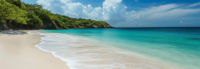 Wall Mural - Caribbean sea landscape view on a perfect sunny day