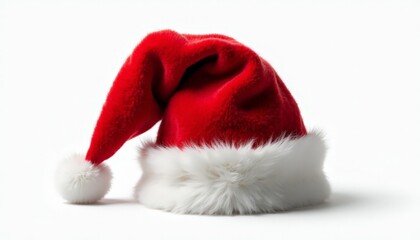 Christmas Santa hat isolated on a white background
