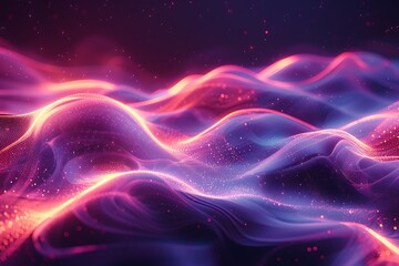 Wall Mural - Abstract waves of light and color creating a dynamic visual effect.