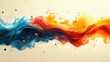 © Jennifer - Abstract Colorful Liquid Swirls with Splashes and Dots