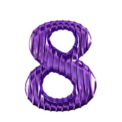 Canvas Print - Fluted purple number 8