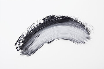 Wall Mural - bright gray brush stroke of paint on white background