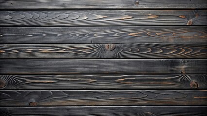 Poster - Black painted wooden slats texture and seamless background for design projects or backgrounds