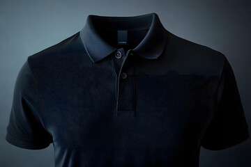 Wall Mural - Mockup of a black polo t shirt, ai generated