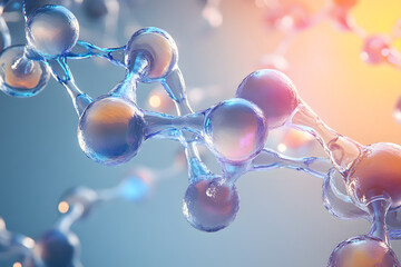 Poster - 3d render of dna molecule