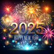 © Sehar - happy new year 2025 there is a firework written