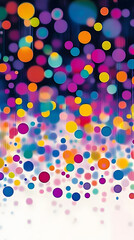 Wall Mural - Colorful dots and circles pattern background