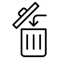 Fototapete - delete icon