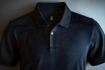 Wall Mural - Mockup of a black polo t shirt, ai generated