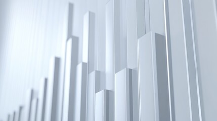 Poster - A close-up of a vertical bar chart with varying heights of bars, highlighting trends and comparisons between different data sets with a clean, white background